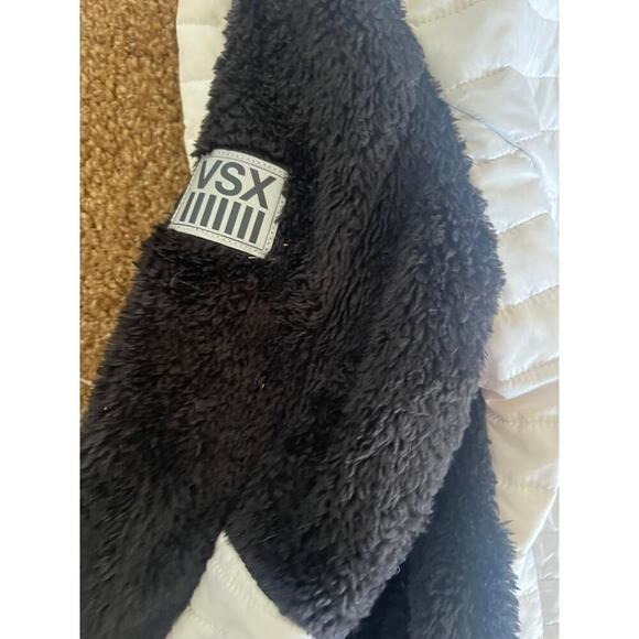 EUC Victorias Secret Sport jacket soft sleevs black white zip up hoodie VS sz XS - Picture 6 of 7